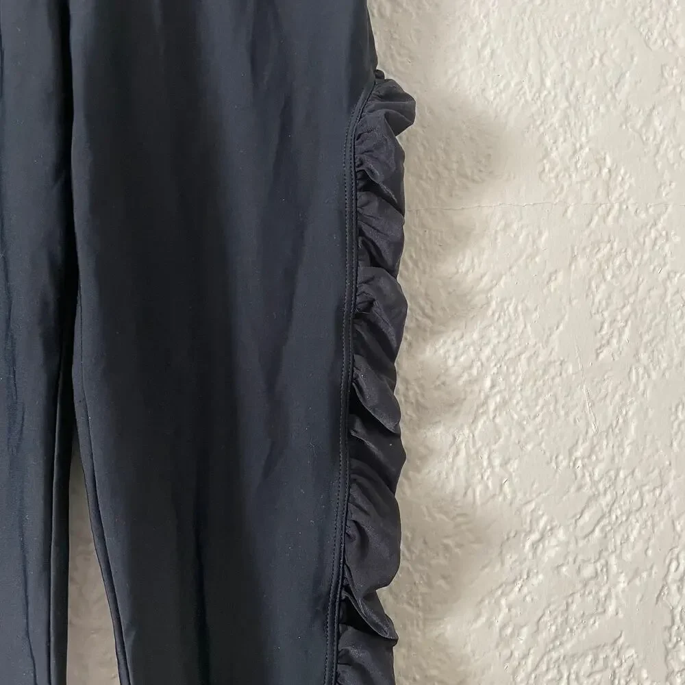 Lanston Sport Black Ruched Leggings Athleisure Workout Athletic Size Small - Picture 3 of 7